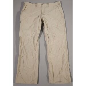 Eddie Bauer Travex Pants Mens 40x30 Tan Nylon Spandex Outdoor Hiking
